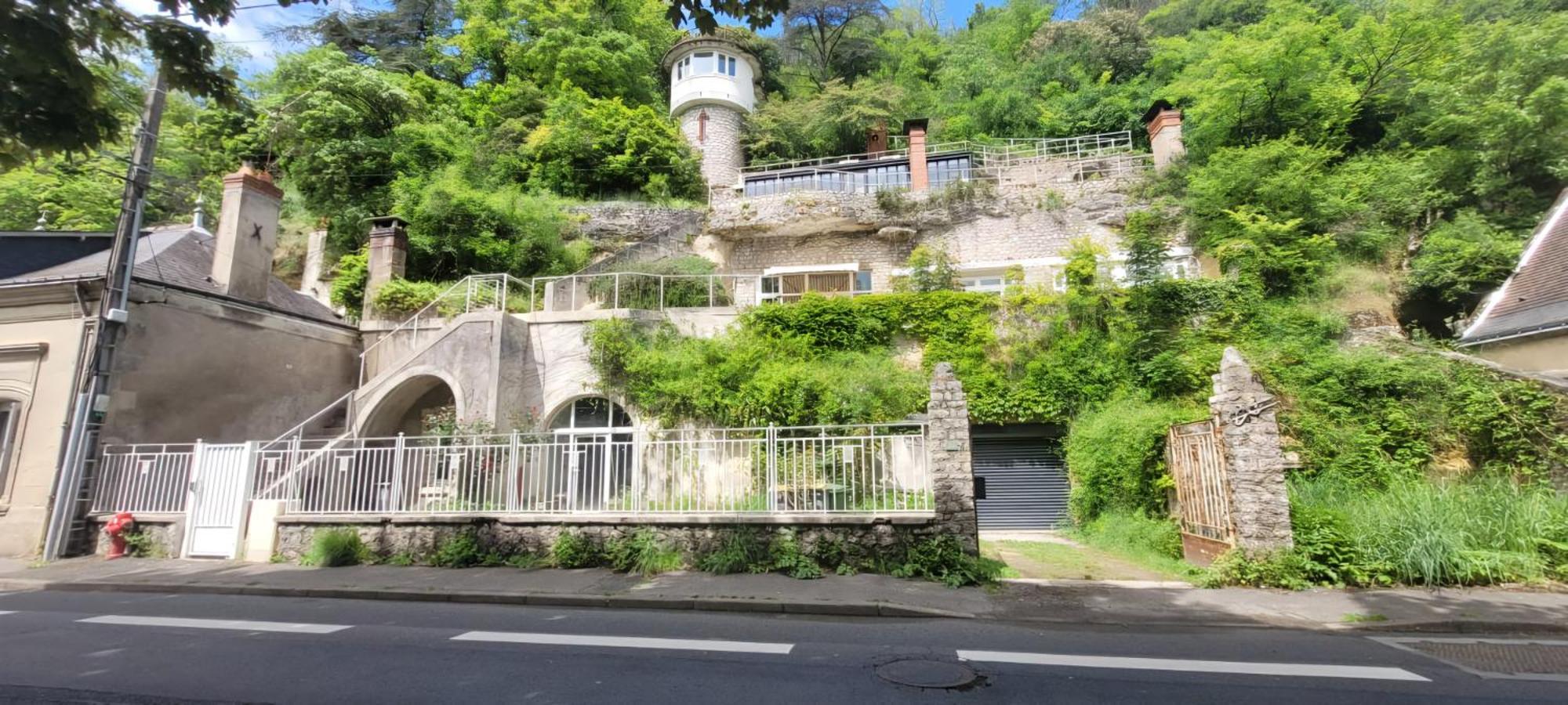 Troglodyte Baths Apartment Saint-Étienne-de-Chigny Exterior foto